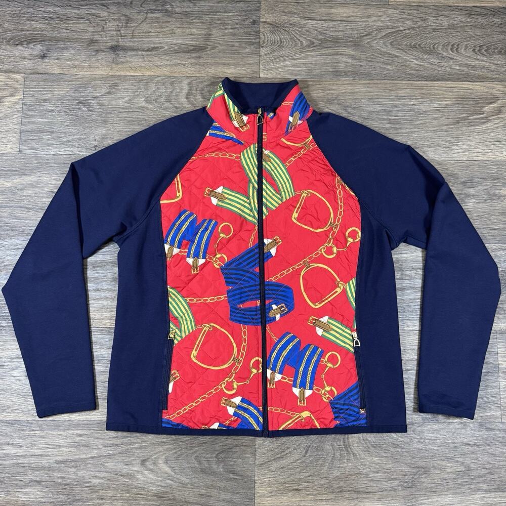 Lauren Active Ralph Lauren Womens Equestrian Full Zip Quilt Lined Jacket Sz XL